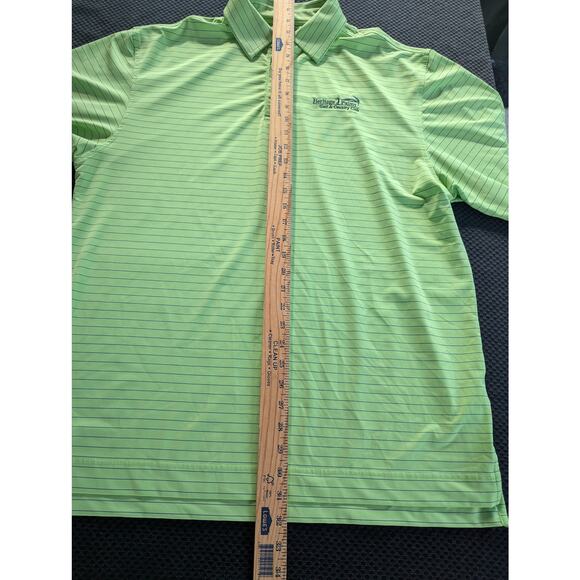 FJ Golf Polo Performance Shirts Lot of 2 Mens Med Green Pink Striped Design - Picture 9 of 10